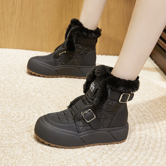 Women's Mid Northeast China Cotton Fashion Thickened Snow Boots