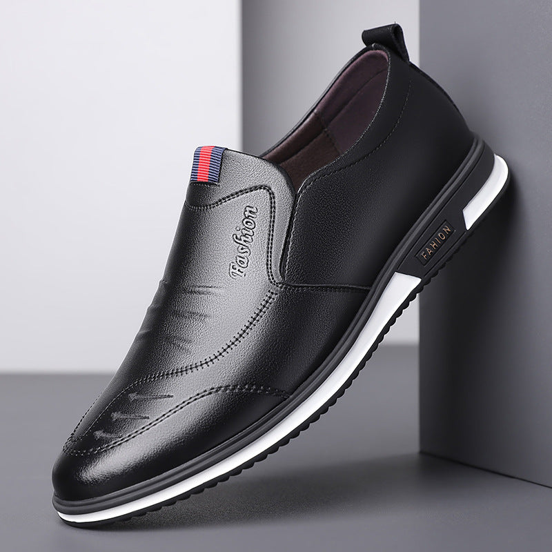 Men's Summer Soft Bottom Business Hollow Slip-on Leather Shoes
