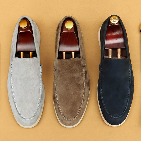 Men's Soft Genuine Surface Bottom Wear Resistance Leather Shoes