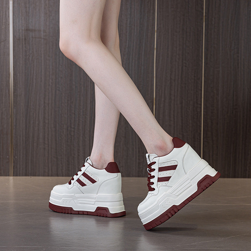 Women's Height Increasing Stylish Simple Versatile Color Casual Shoes