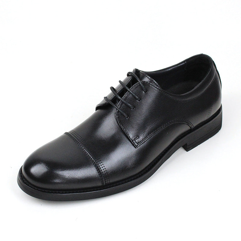 Men's Round Toe Business Breathable Formal Suit Commuter Leather Shoes