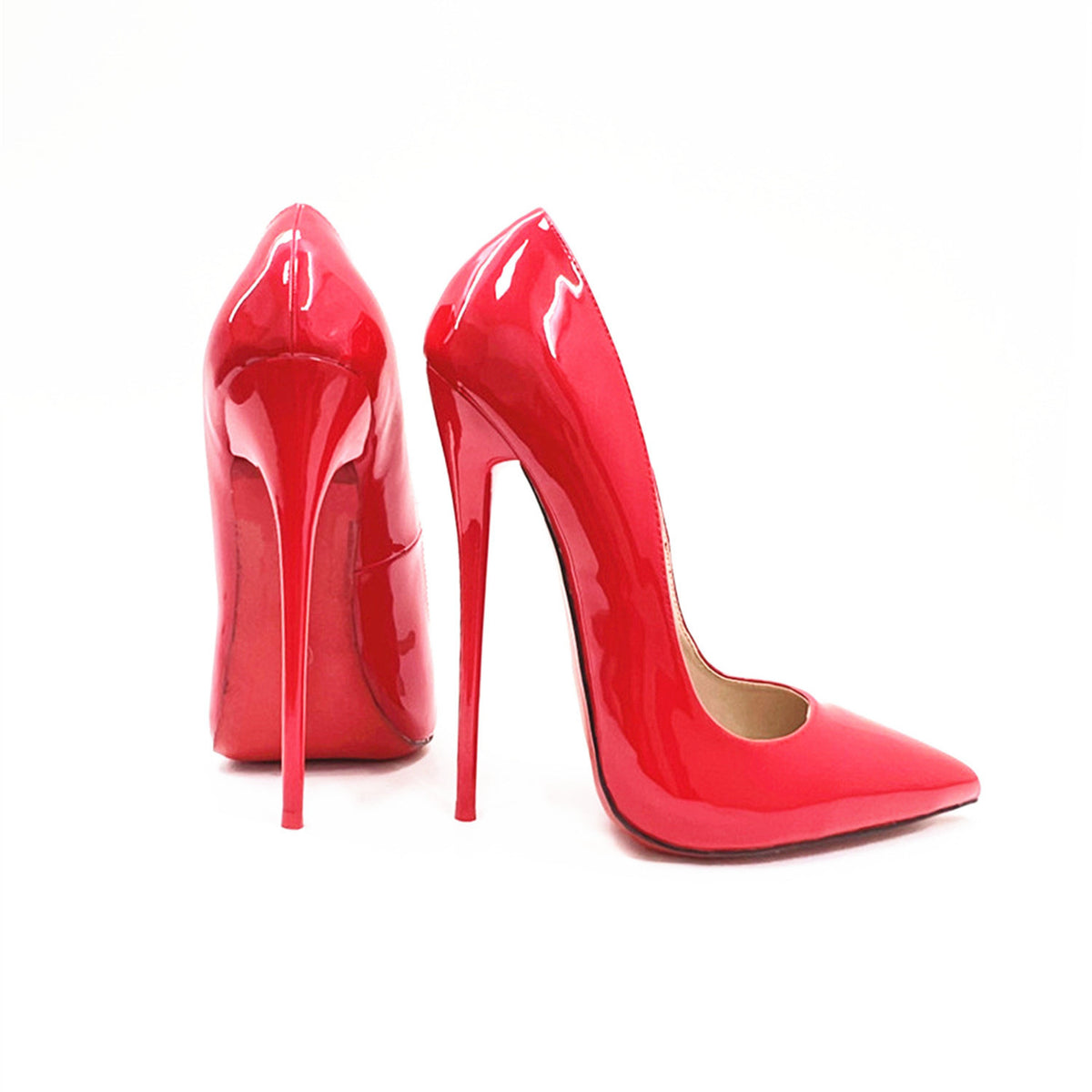 Women's & Men's Stiletto Pointed Apricot Lining Pumps High Women's Fashion Shoes