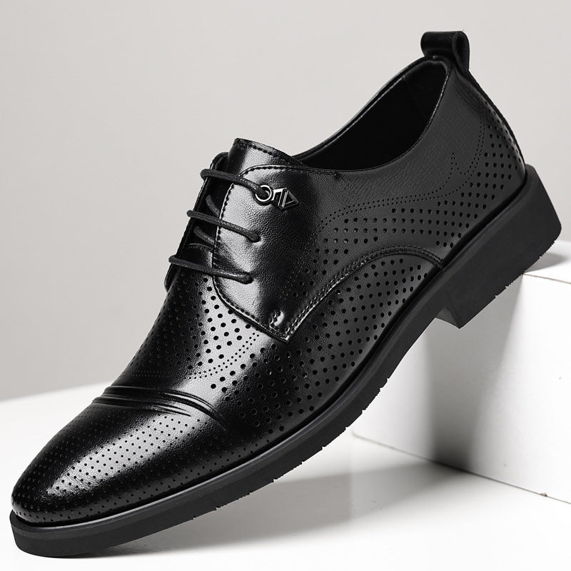 Men's Summer Plus Size Fashion Derby Business Leather Shoes