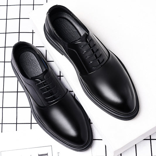 Men's Formal British Korean Style Pointed Bridegroom Leather Shoes