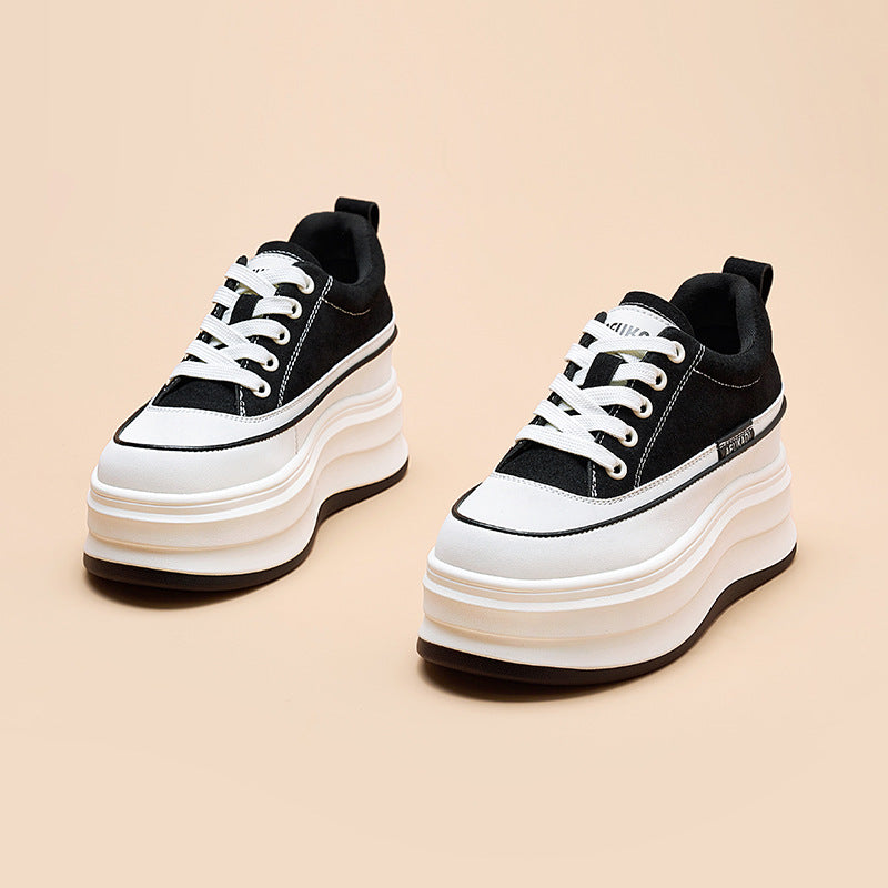 Women's Heightened Easy Wear Flat Korean Versatile Height Women's Casual Shoes