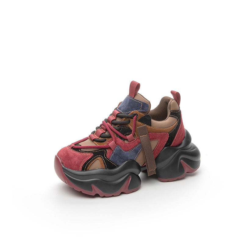 Clunky Female Winter Fleece-lined Platform Height Women's Sports Shoes
