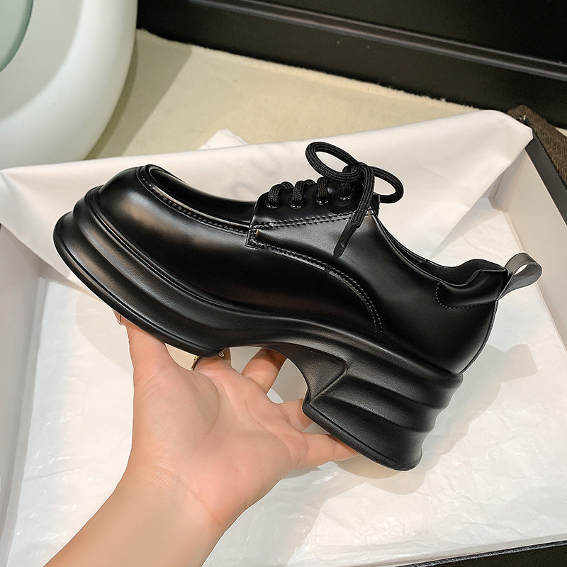 British Style Platform Small Man Versatile Leather Shoes
