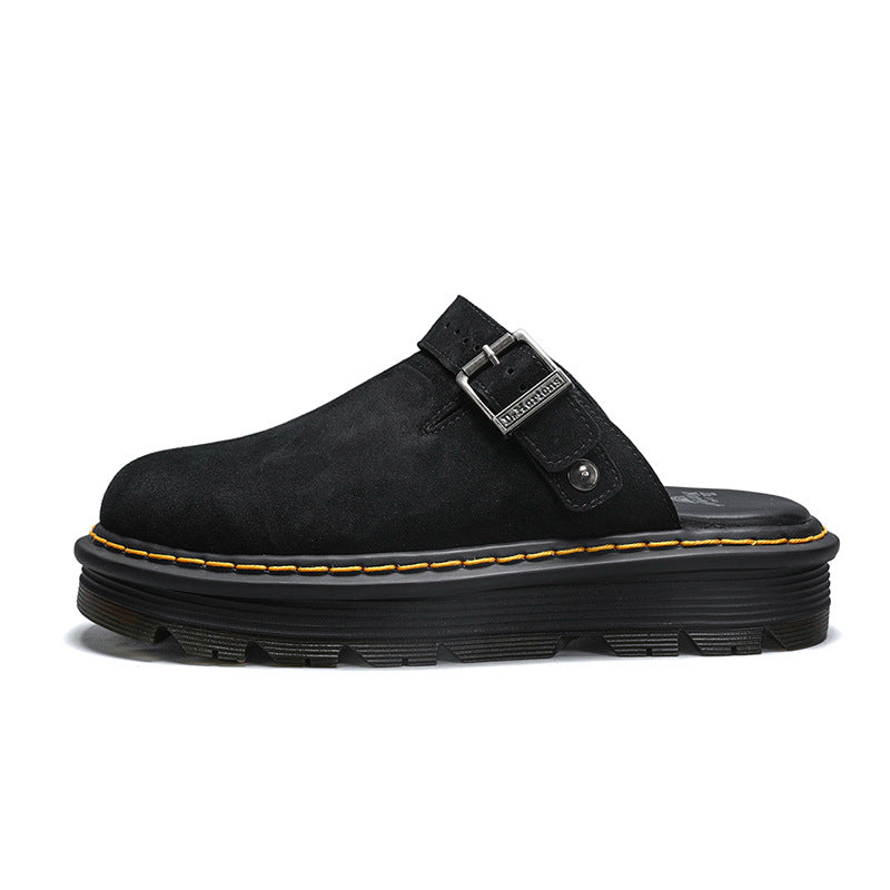 Women's Closed Toe Low-cut Flat Retro Large Size Slippers