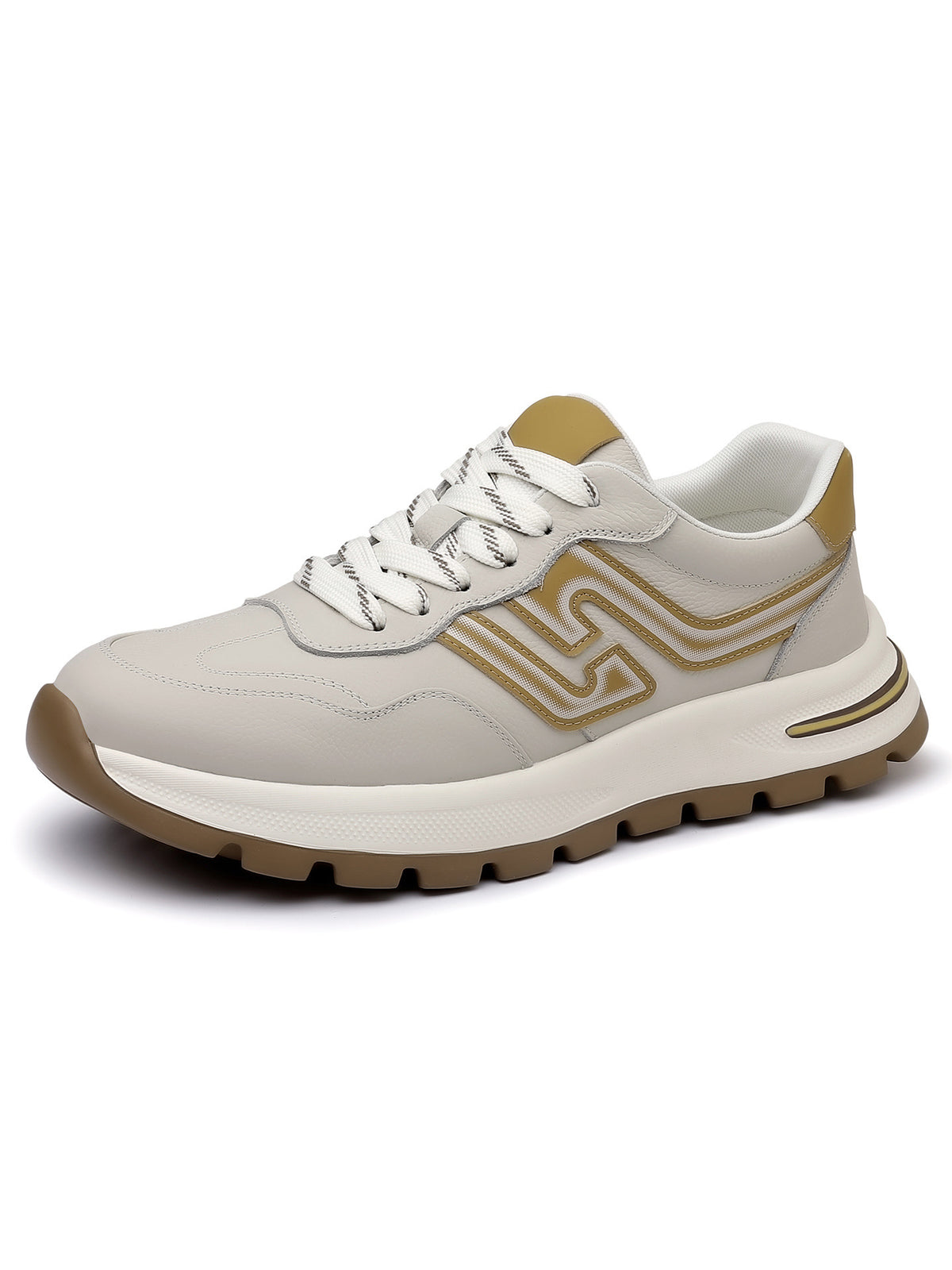 Men's Top Layer Cowhide Lightweight Foam Running Fashionable Men's Casual Shoes