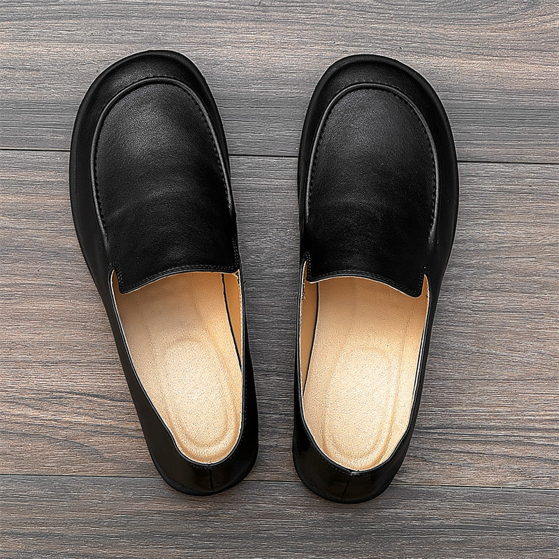 Men's Pedal Flat Commute Leisure British Style Leather Shoes
