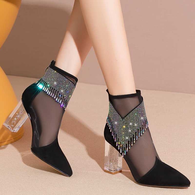 Women's Fashionable Autumn Fashion Soft Handmade Mesh Heels
