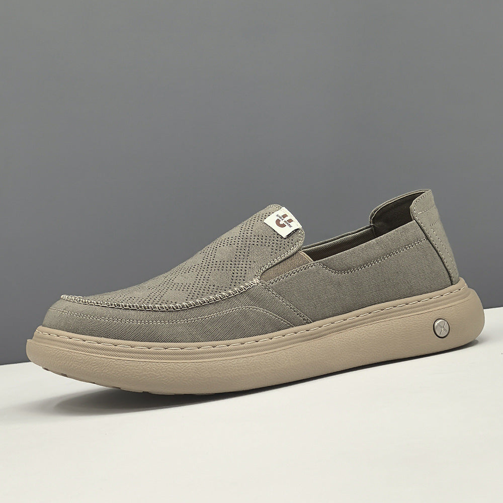 Men's Breathable One Pedal Soft Bottom Ice Canvas Shoes