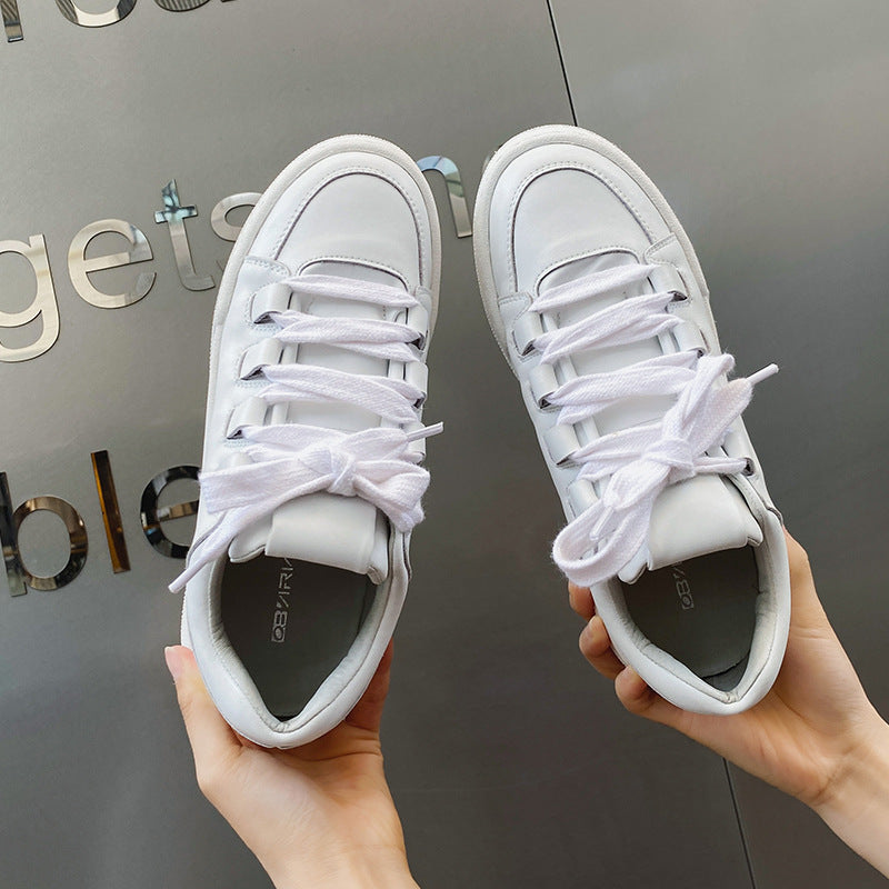 Power Thick Bottom White Size Board Sneakers