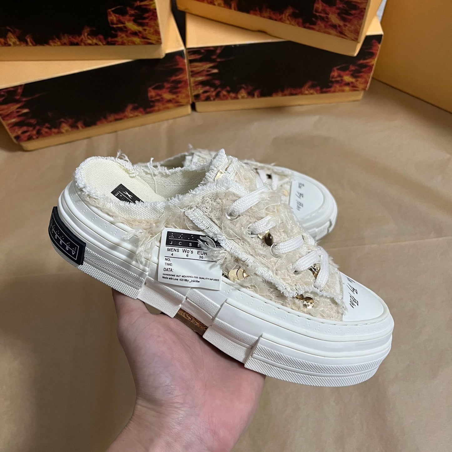Women's & Men's Classic Style Woven Raise The Bottom Canvas Shoes