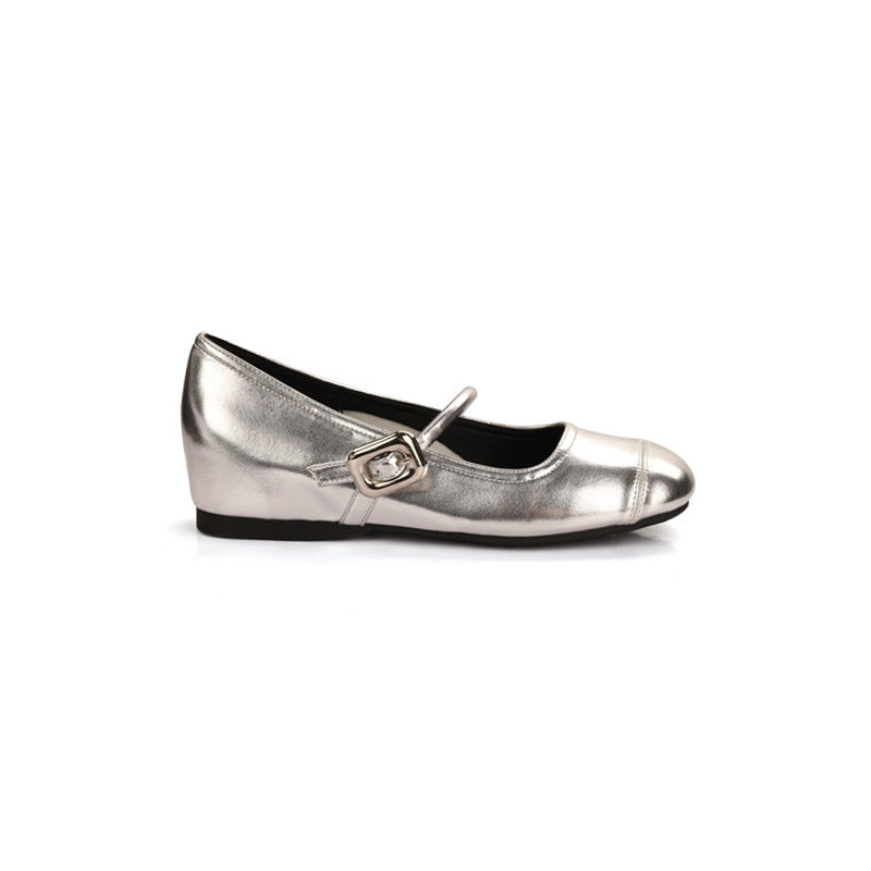 Women's Mouth Sier Small Flat Height Increasing Women's Shoes