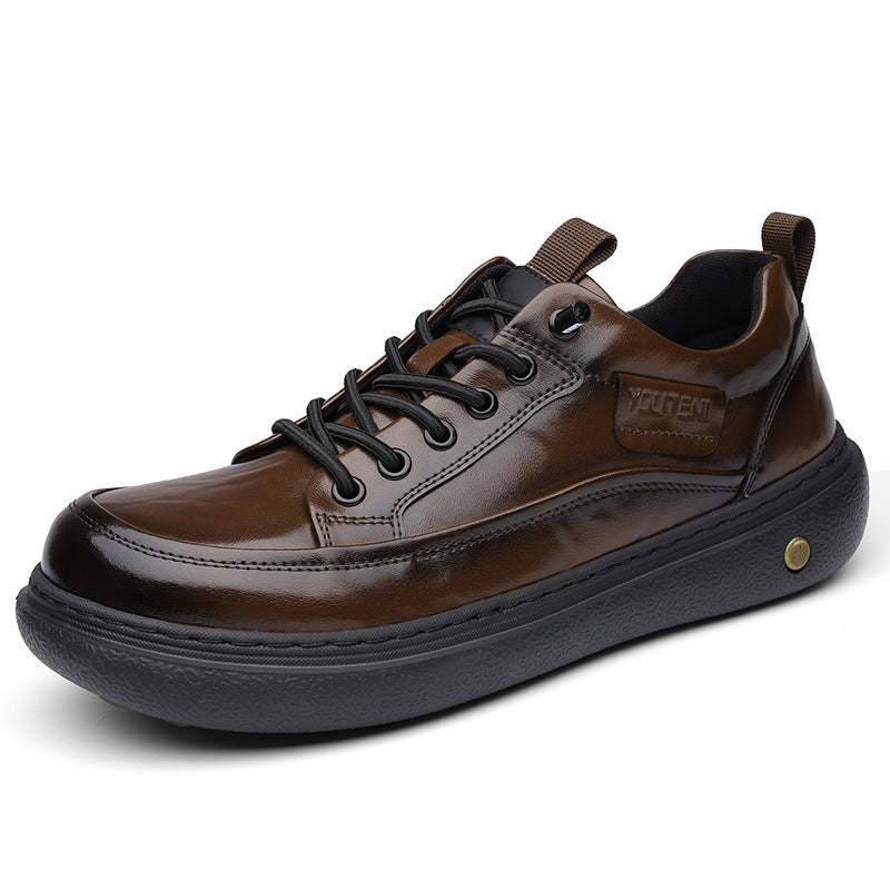 Men's Autumn Business Elastic Band Slip-on Fashion Trendy Men's Board Shoes