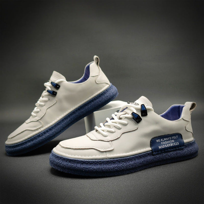 Men's Large Size Versatile Genuine Flat Fashion Men's Board Shoes