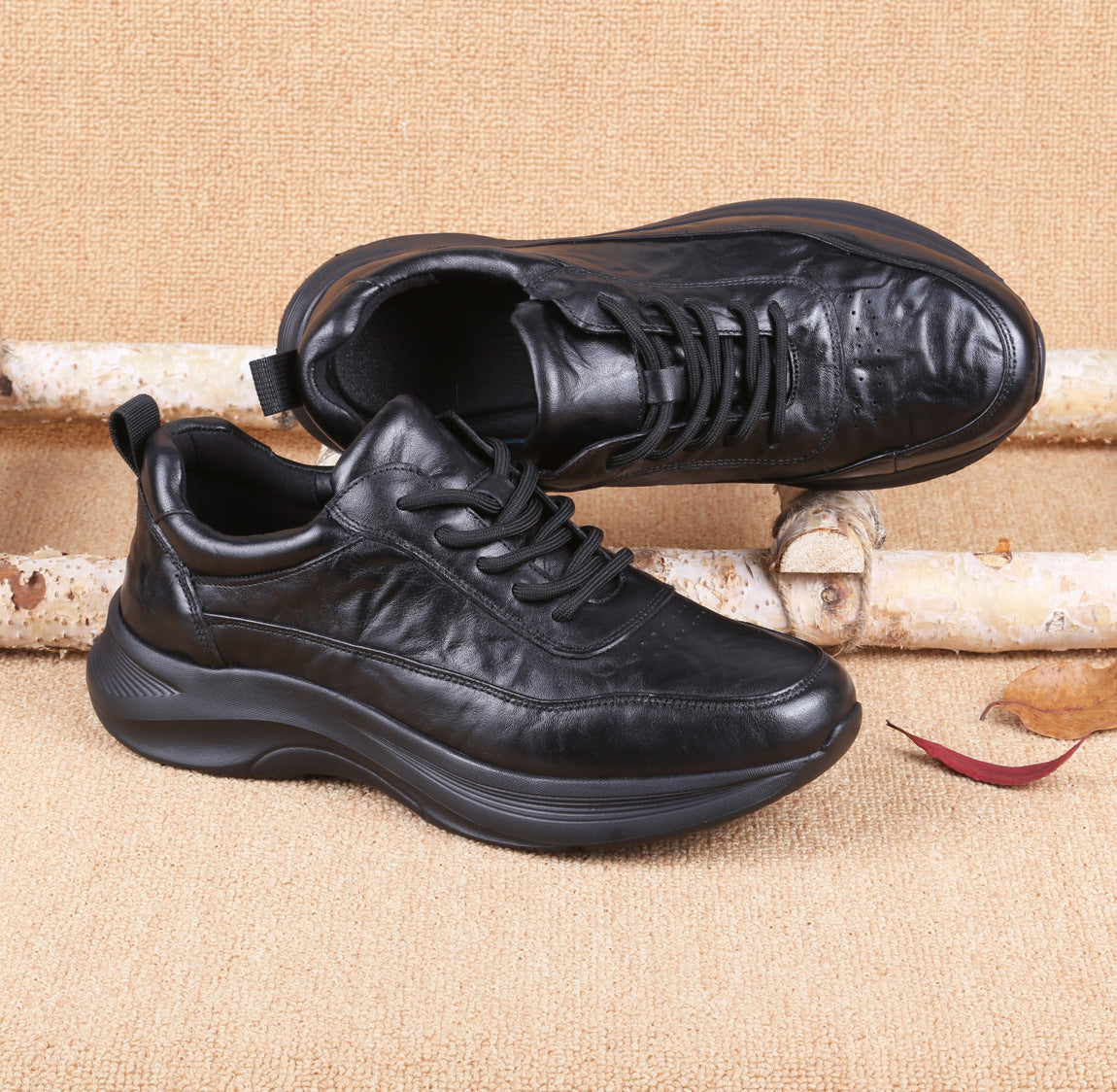 Men's First Layer Cowhide Comfort For The Old Soft Men's Casual Leather Shoes