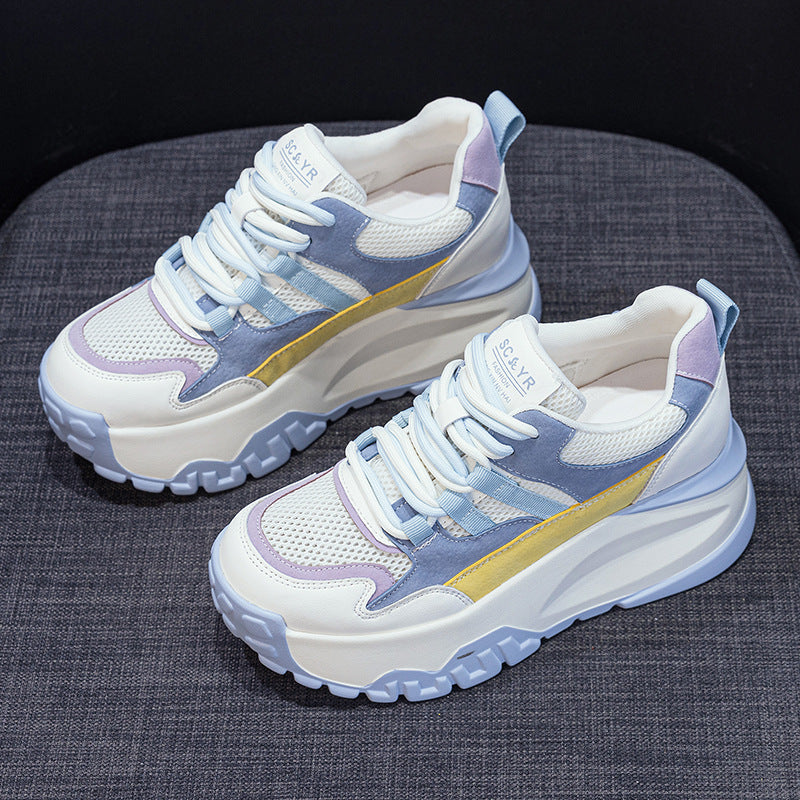 Women's Small Platform Height Increasing Argan White Men's Shoes