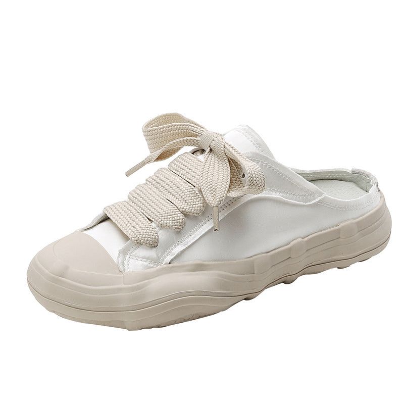 Women's Summer Round Toe Dissoed Half Sports Canvas Shoes