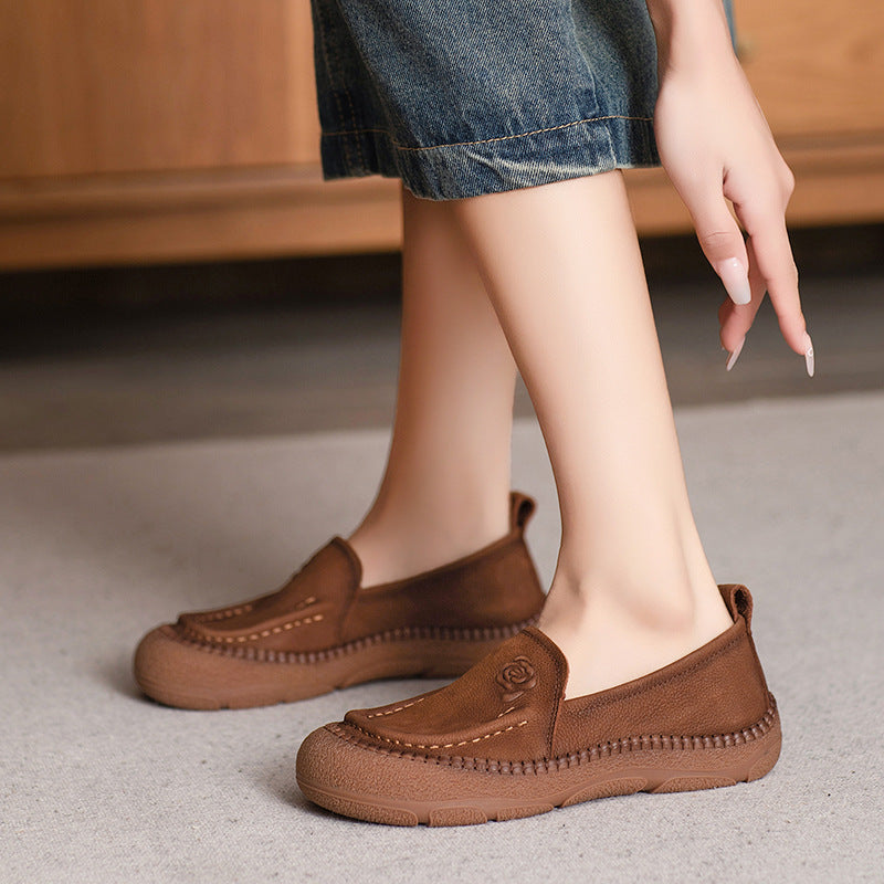 Women's Retro Authentic Mom Soft Bottom Surface Slip-on Women's Casual Shoes