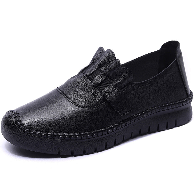 Women's First Layer Cowhide Black Genuine Pumps Women's Shoes