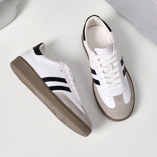 Women's & Men's Layer Cowhide Sports Skate Korean Style Casual Shoes