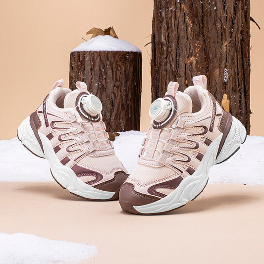 Winter Rotating Buckle Dad Thin Veet Casual Shoes