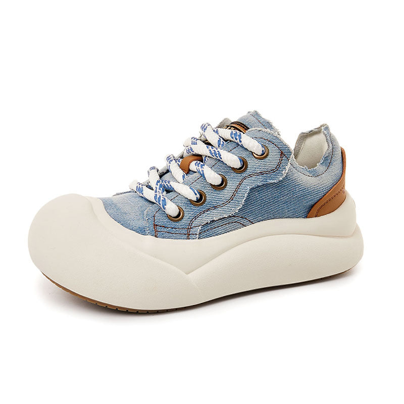 Women's & Men's Versatile Platform Big Head Niche Fashion Canvas Shoes