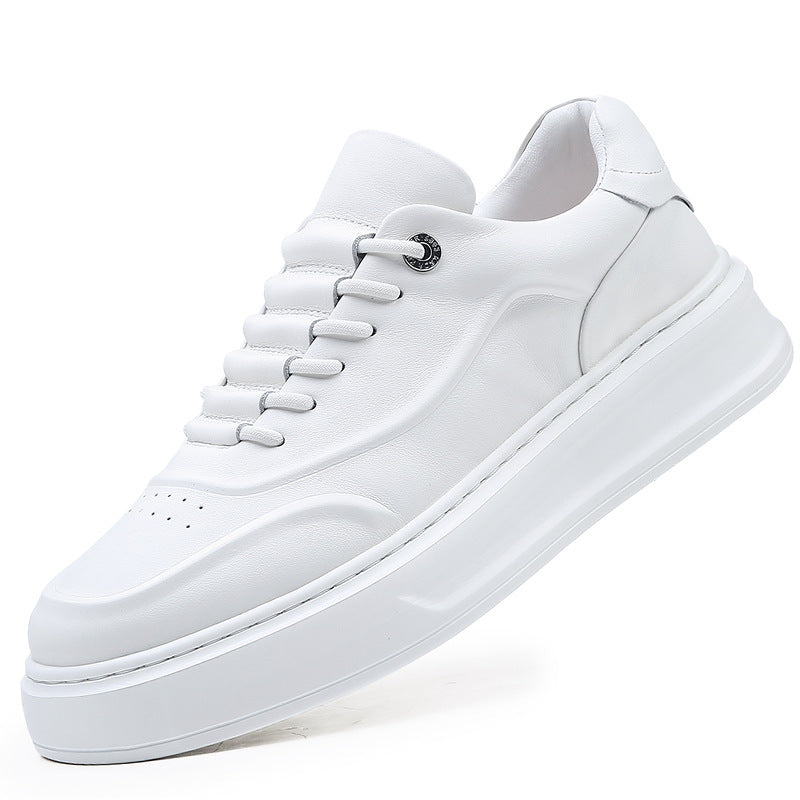 Men's Four Breathable Lightweight Platform White Top Layer Men's Shoes