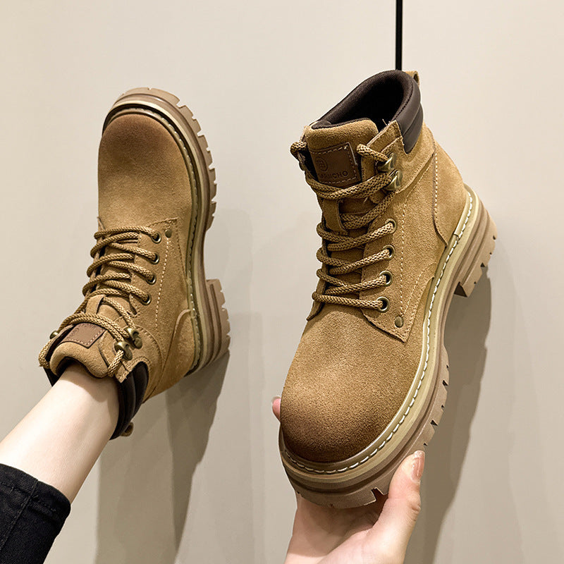 Women's For Height Increasing Insole Platform Ankle Boots