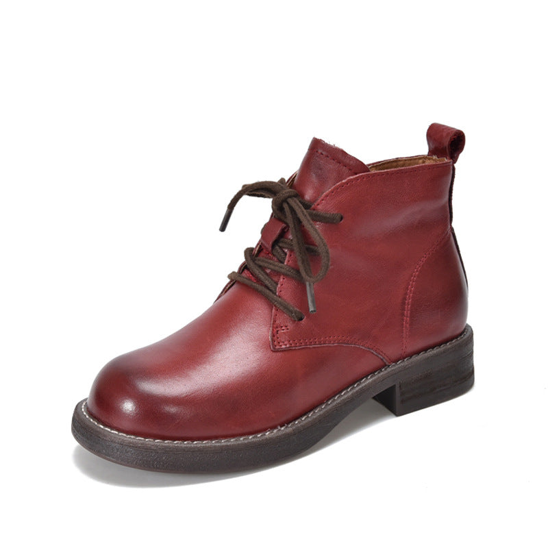 Women's Mid Authentic Martin Red Retro Washed Boots