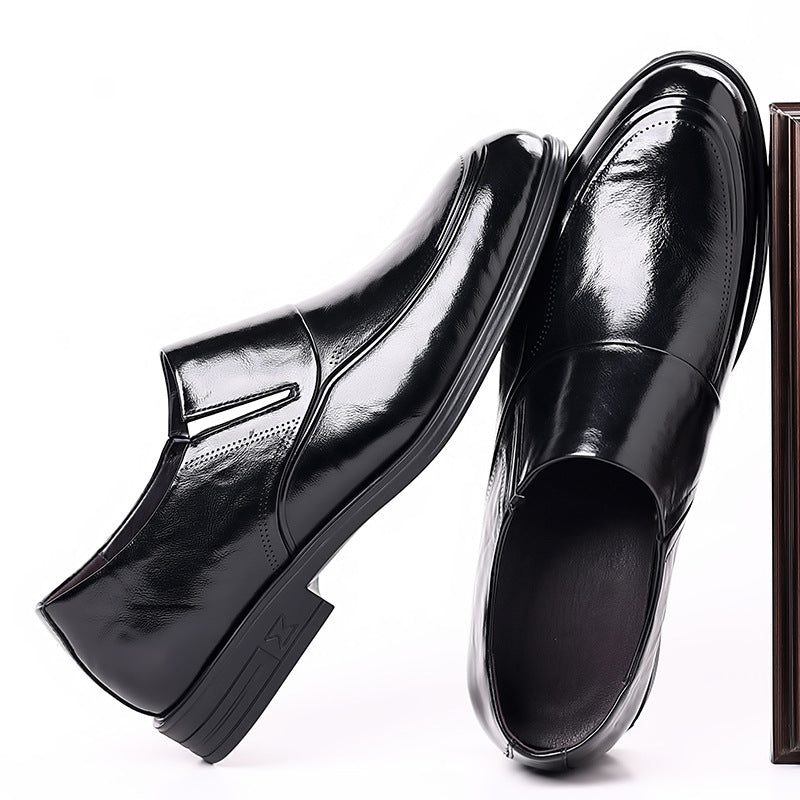 Men's Formal Korean Fashion Slip-on Wedding Leather Shoes