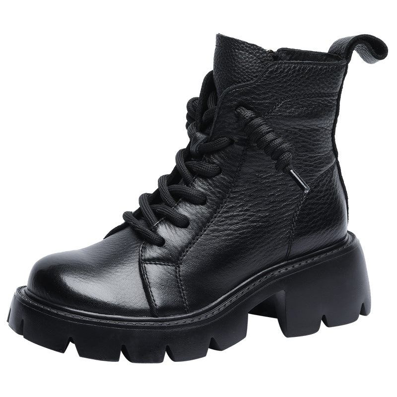 Martin Female British Style Round Toe Boots