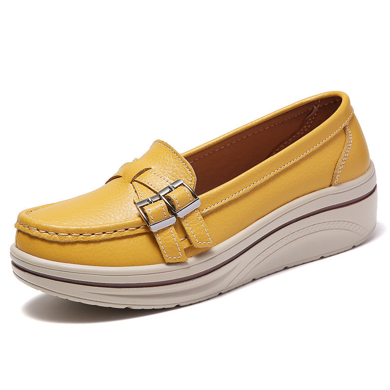 Women's Wedge Plus Size Slip-on Single-layer Round Casual Shoes