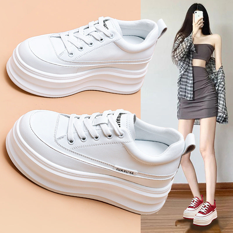 Women's Heightened Easy Wear Flat Korean Versatile Height Women's Casual Shoes