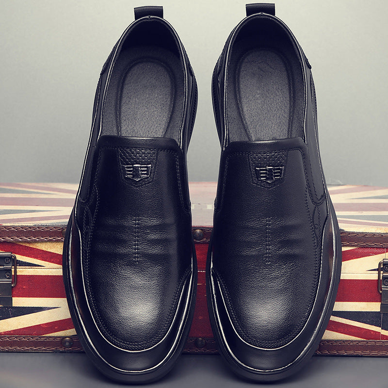 Men's Style Formal Wear Business British Flat Leather Shoes