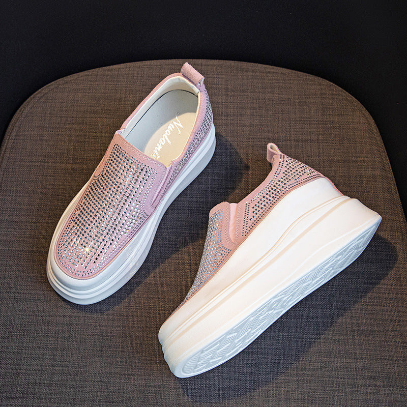 Women's Invisible Elevated Thick Bottom Small Size Loafers