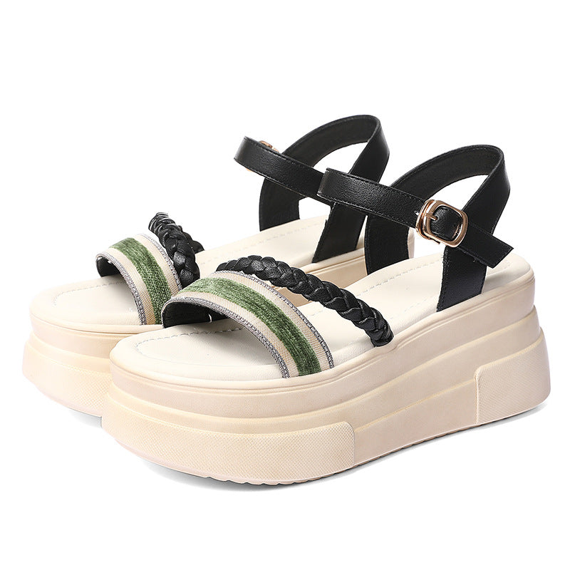 Women's Summer Fashion High-heeled Outdoor Wedge High-grade Sandals