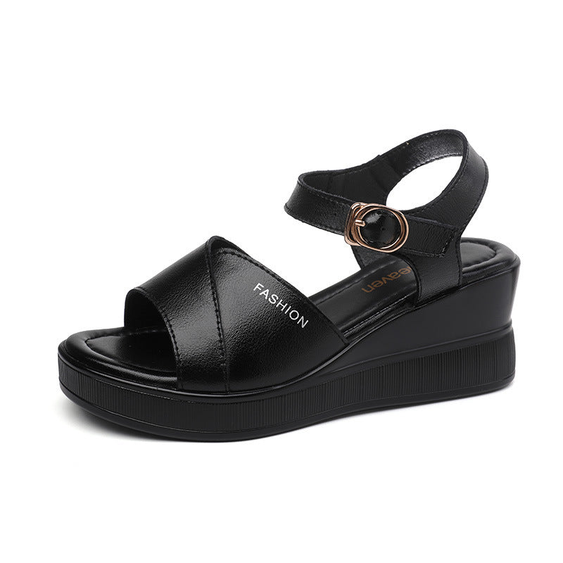 Women's Wedge Thick Bottom Soft Summer High Sandals