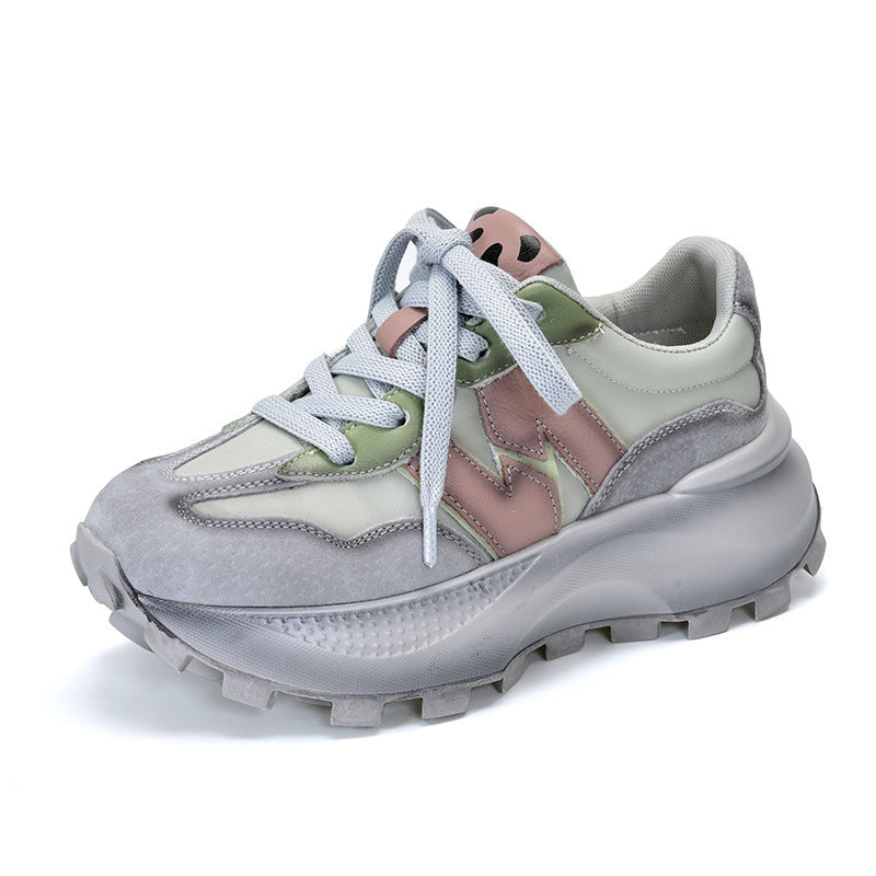 Women's Activity Price Genuine Muffin Platform Thin Sneakers