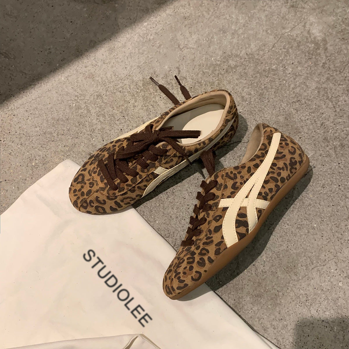 Women's Flat German Training Leopard Print Sports Cortez Women's Casual Shoes