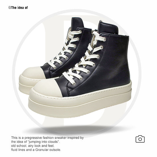 Women's Thick Bottom Korean Style Niche Lovers Side Zipper Sneakers