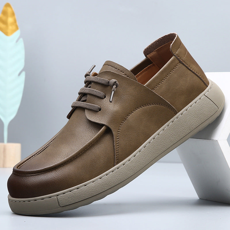 Men's Vintage Autumn Soft Bottom Breathable One Pedal Men's Casual Leather Shoes
