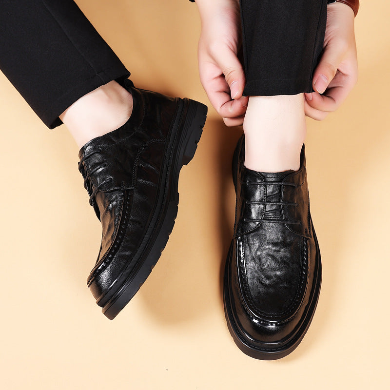 Men's Genuine Business Formal Wear Big Toe Leather Shoes