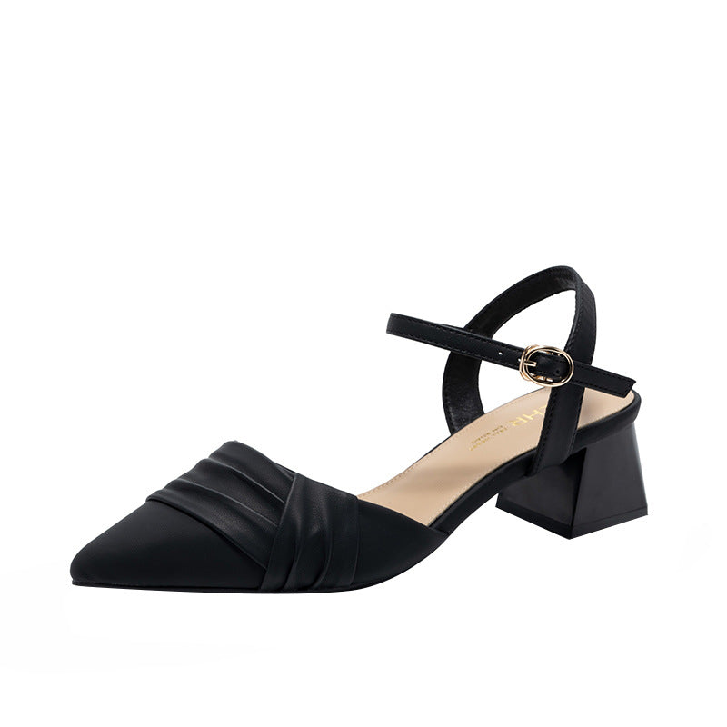 Women's Single Summer Korean Style Versatile Closed Fashion Heels