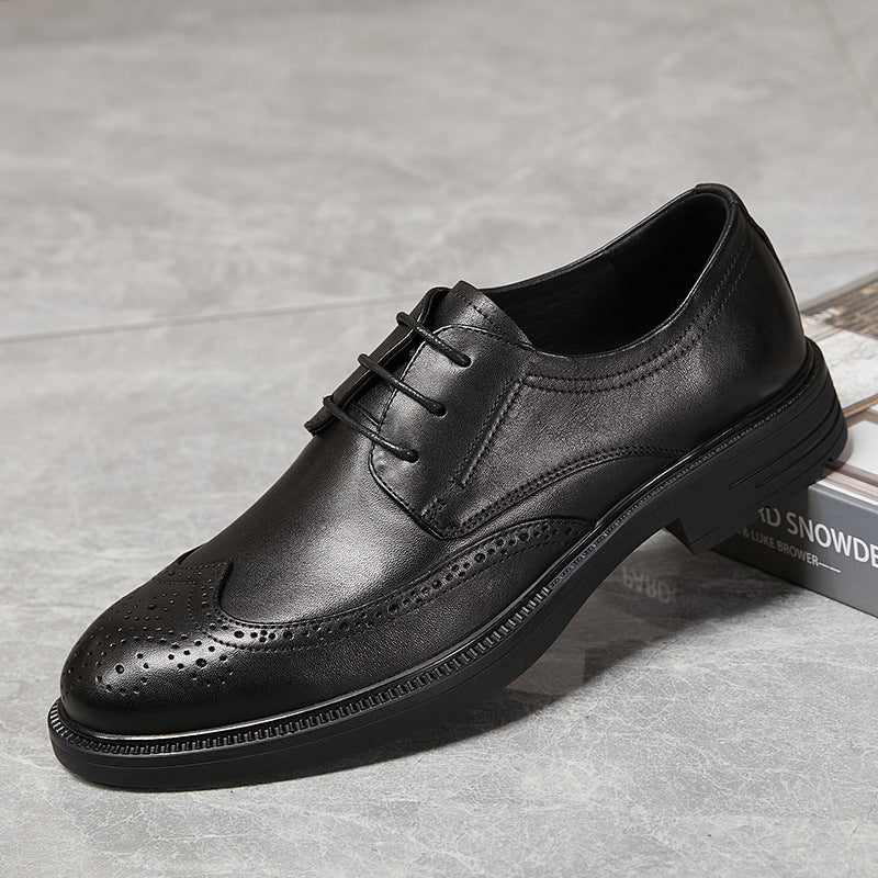Men's Autumn Brogue Business Low Comfortable Leather Shoes