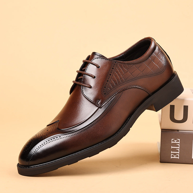 Men's Brogue Genuine Retro Carved British Formal Wear Men's Shoes