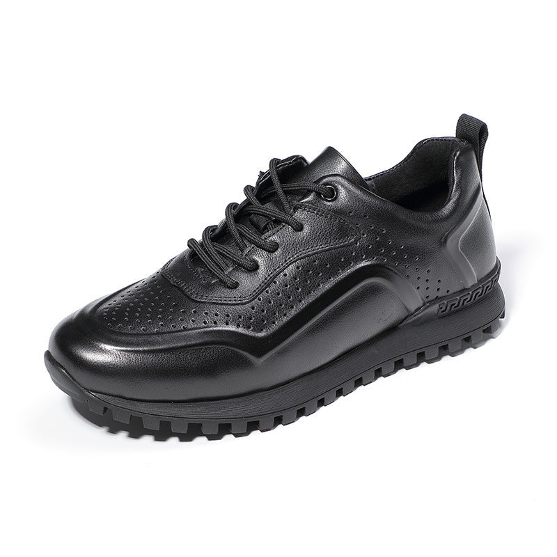 Men's First Layer Cowhide Sports Breathable Soft Leather Shoes