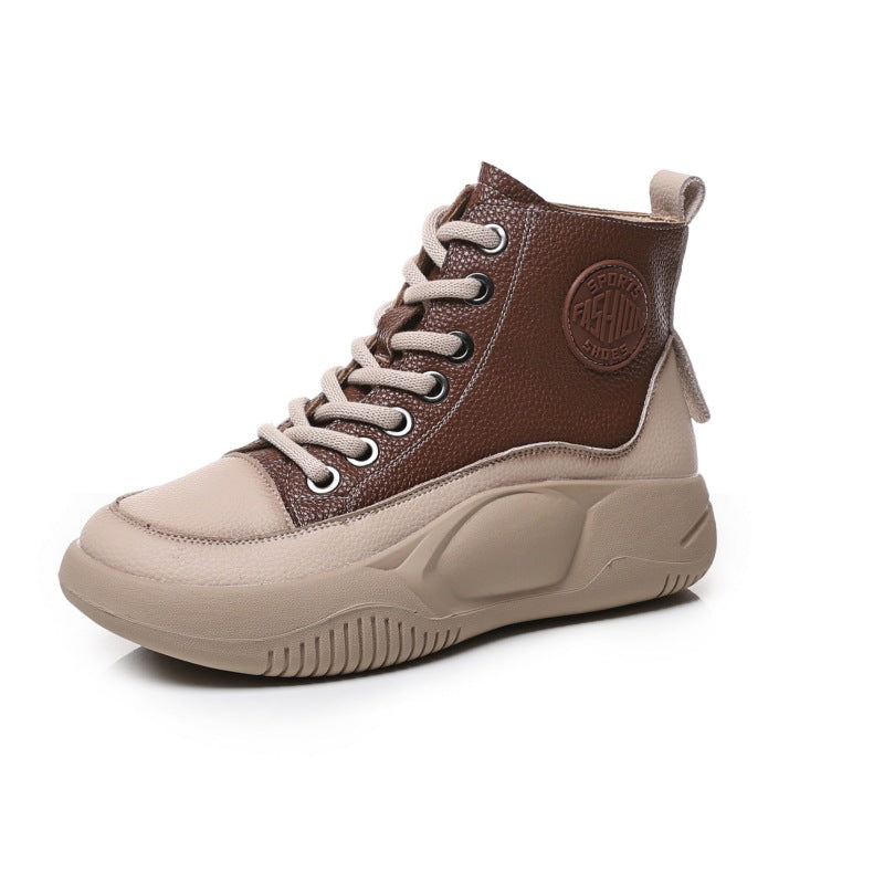 Women's Vintage Genuine Made Korean Platform British Casual Shoes